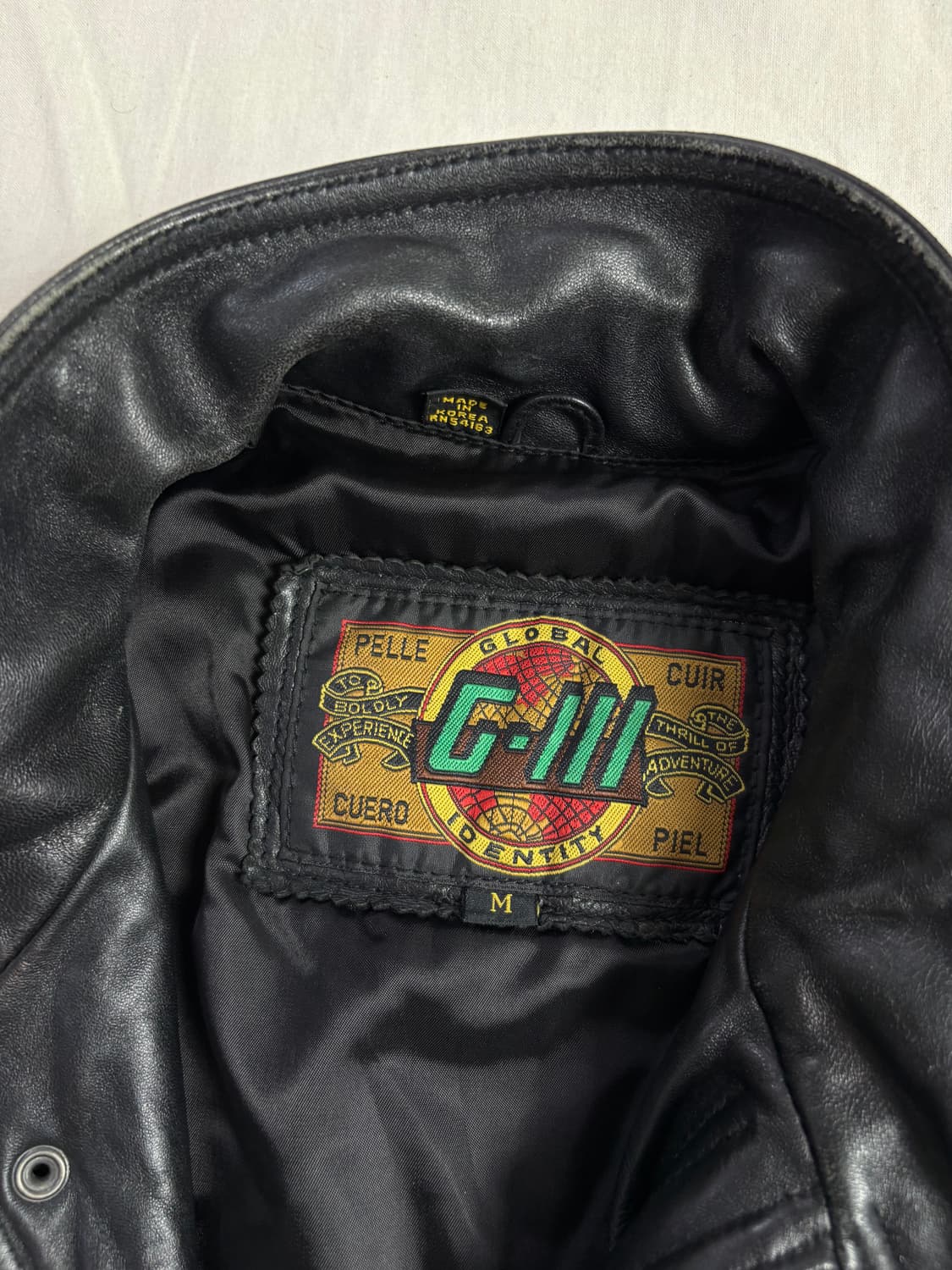 Vintage Genuine Leather 빈티지 천연가죽 자켓 M 상품이미지4