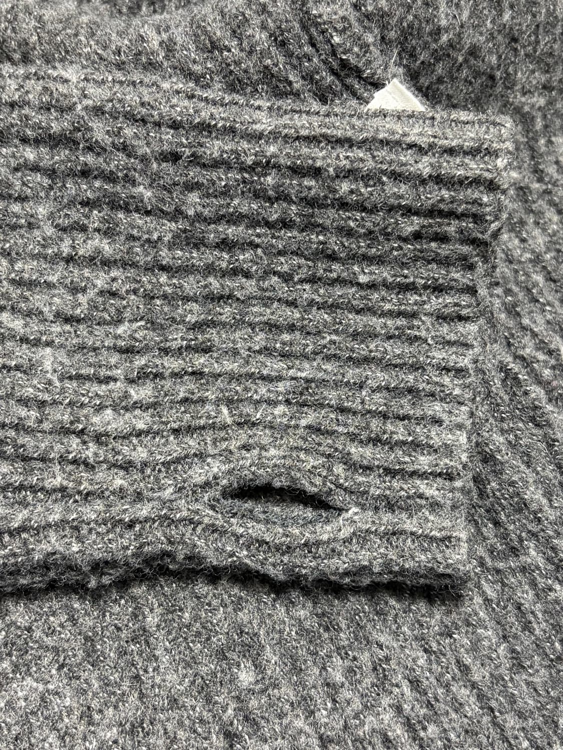 비슬로우 하이넥 집업 니트 자켓 차콜 S 상품이미지5