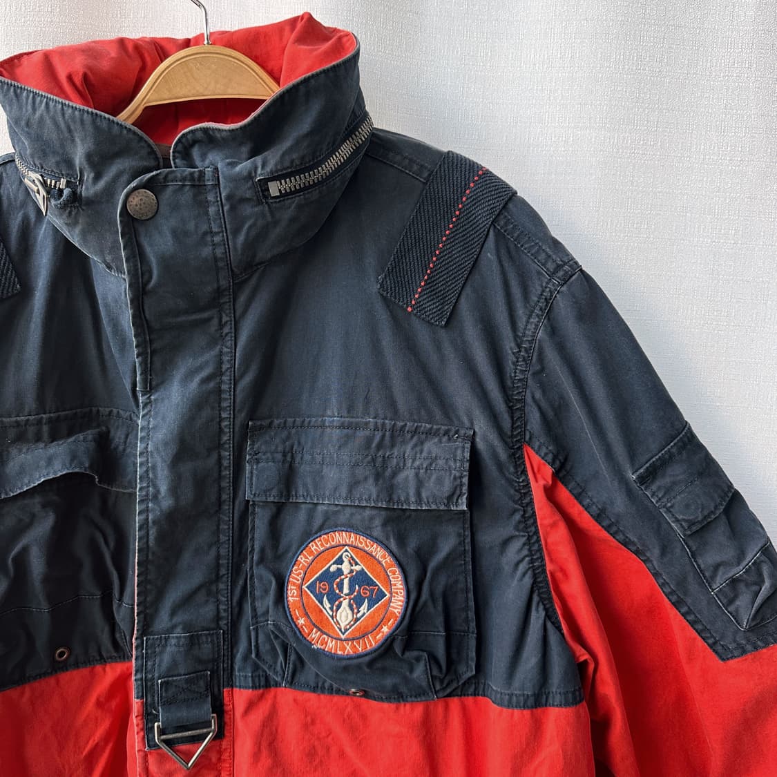 90s 폴로 랄프로렌 빈티지 레스큐 자켓 네이비 오렌지 XL 상품이미지3