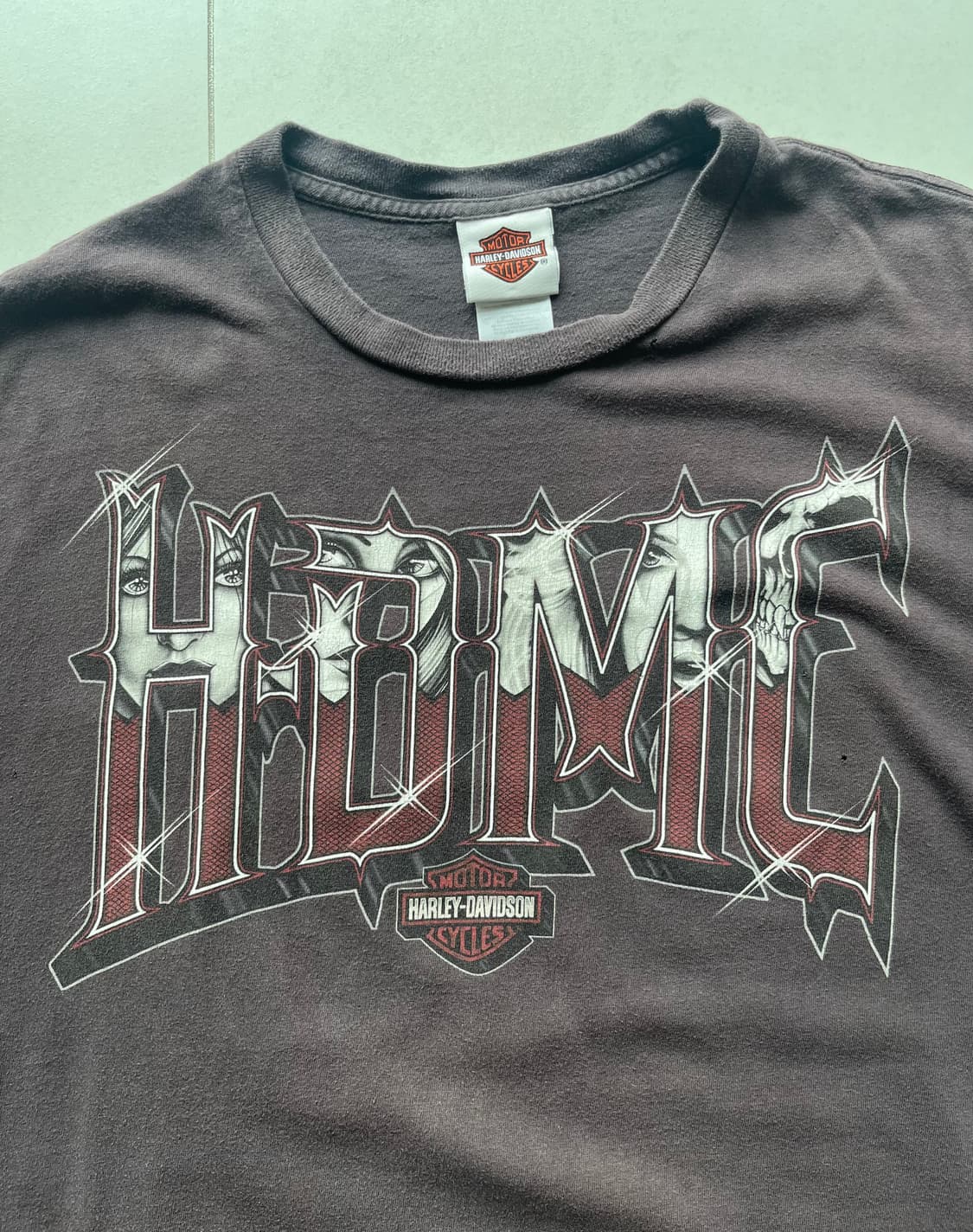 Harley Davidson Skull & Pinupgirl 반팔티 상품이미지2