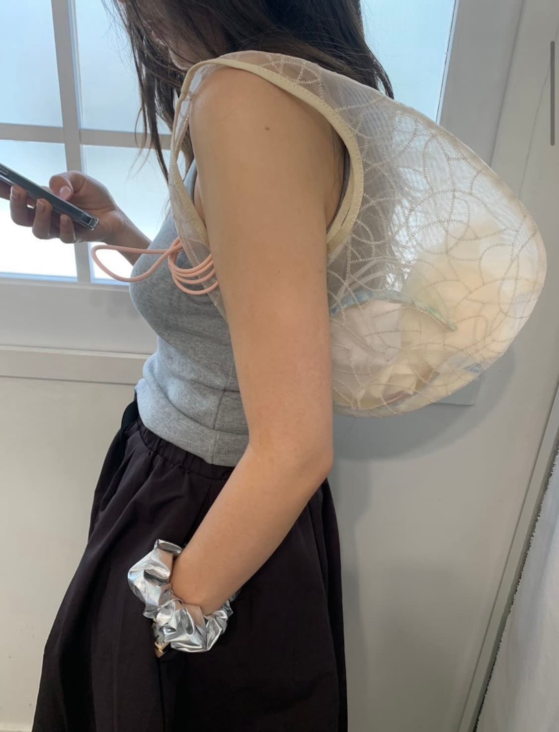 르벙드 메쉬백 mini bor mesh bag(beige) 상품이미지4