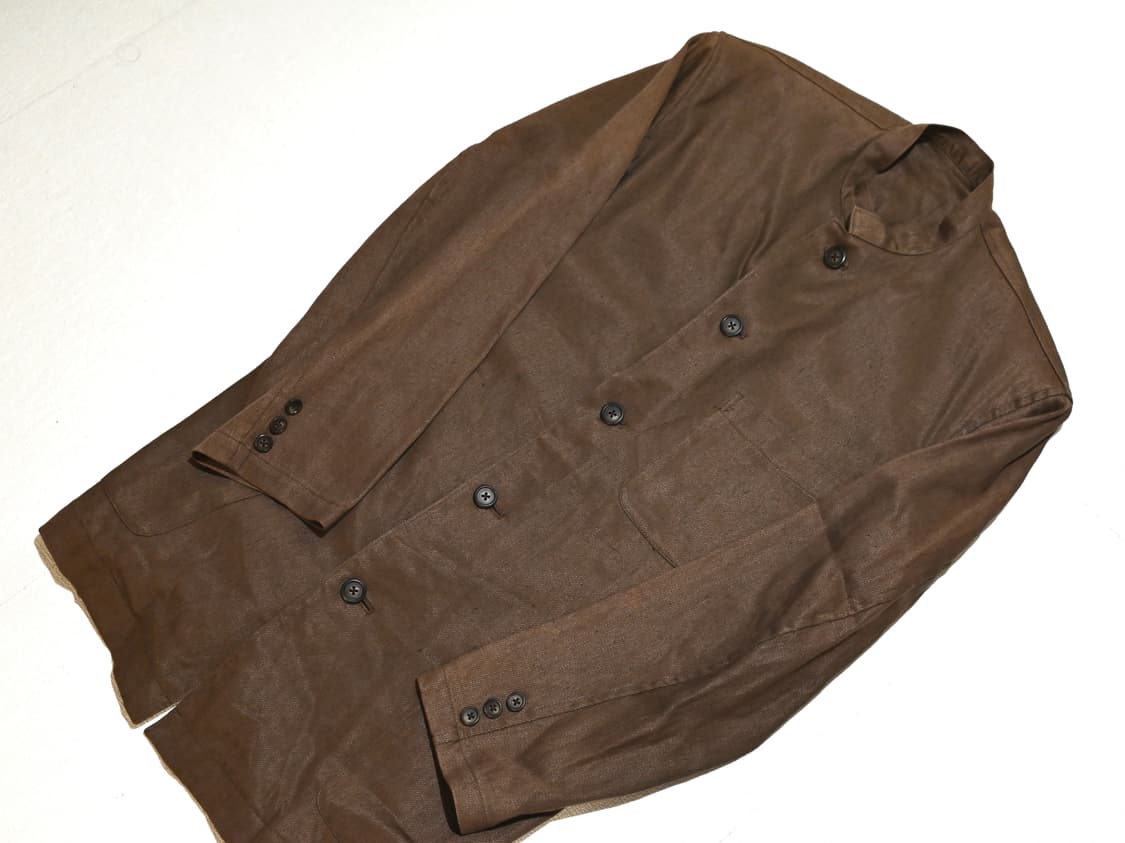 80s Y’s for men linen mandarin collar  상품이미지1