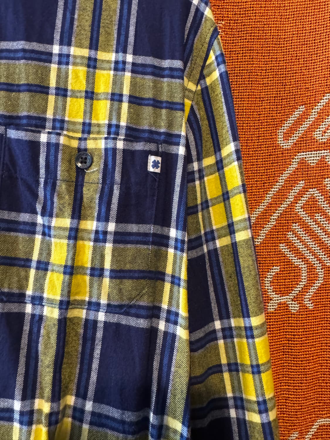 USA 네잎클로버 플라넬 체크셔츠 상품이미지3