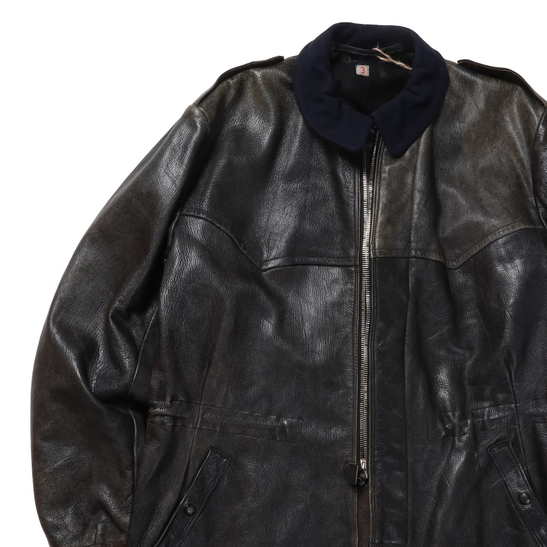 Swedish Militaly Goat Skin Leather Coat 상품이미지2