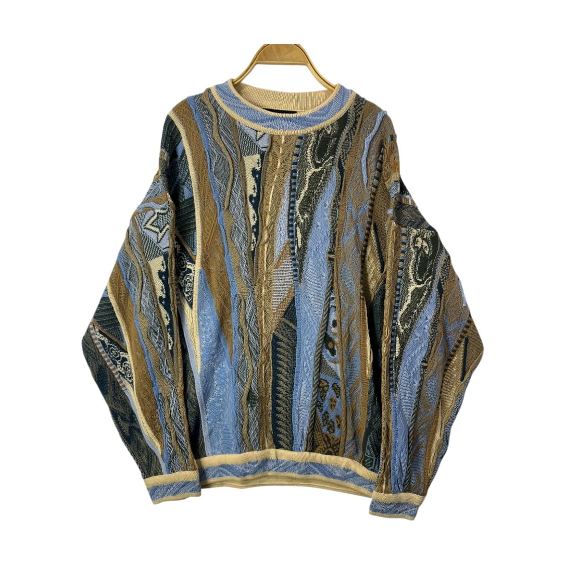 [Carlo Alberto] 빈티지 3D 케이블 울 니트 상품이미지1