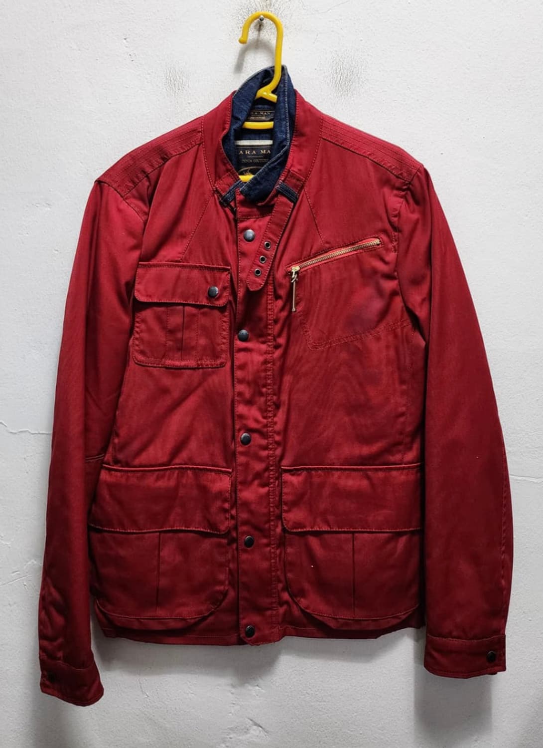 자라 레이어드 레드 데님 자켓 상품이미지1