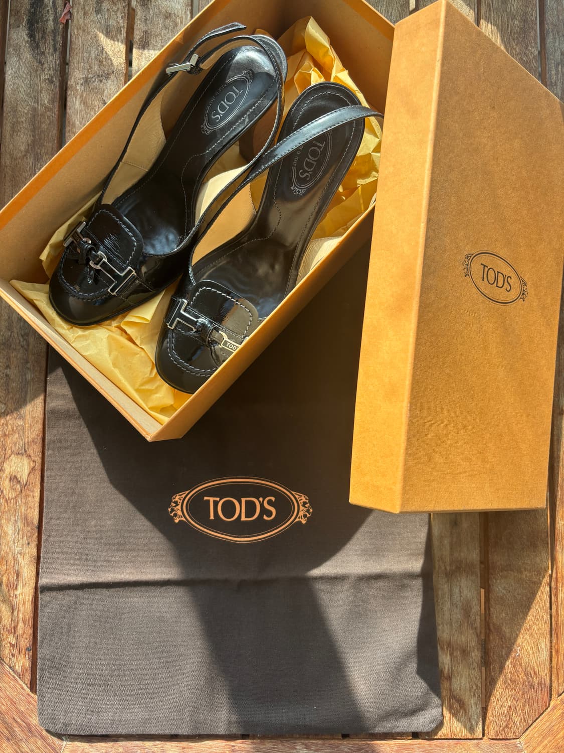 토즈 여성 블랙 가죽 힐 36size (230) 상품이미지6