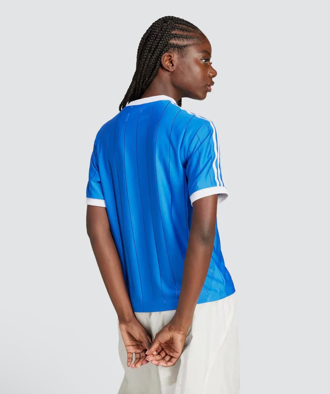 아디다스 3S 핀스트라이프 티 - 블루 / IY7233 S 상품이미지2