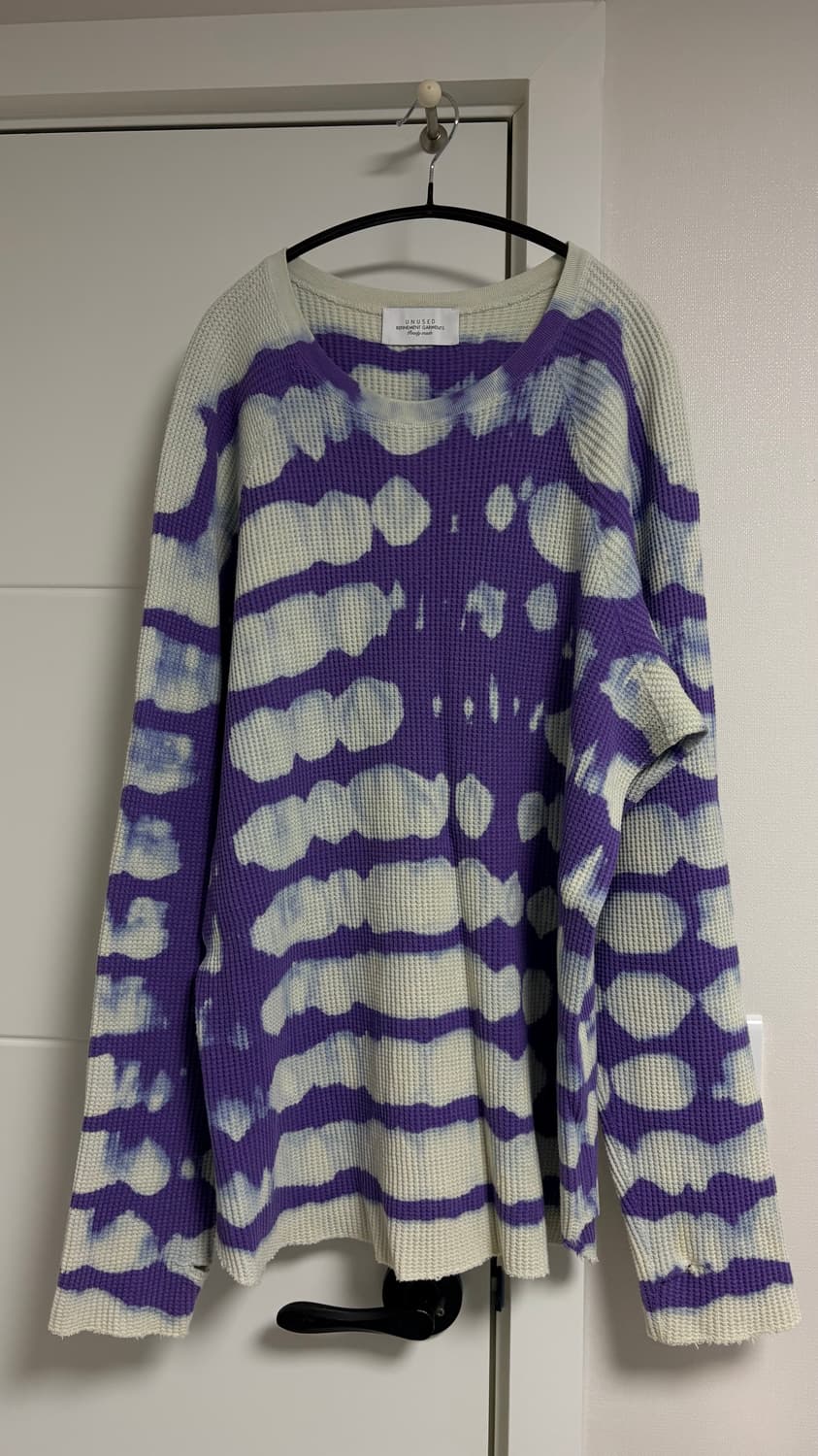 4) unused 언유즈드 타이다이 써멀 와플 롱슬리브 상품이미지1