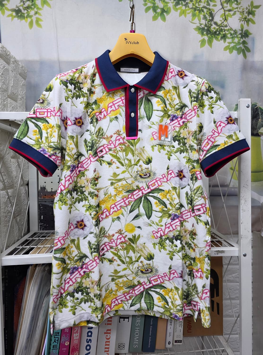 마크앤로나 남성 골프반팔티 100 플로럴 반팔 폴로셔츠 MM80 상품이미지1