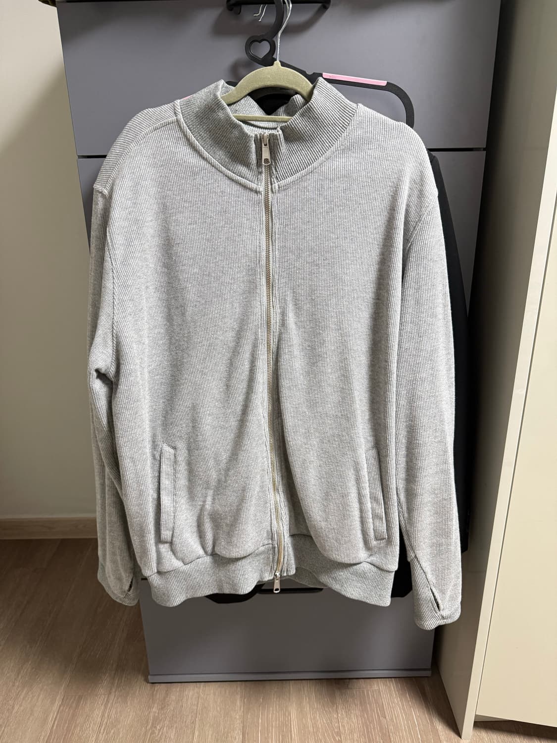 etce 이티씨이 패널 니트 집업 그레이 XL 상품이미지3