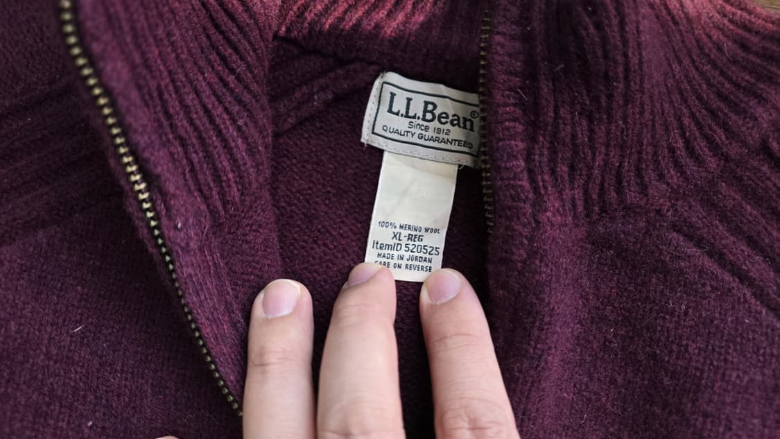 L.L.Bean 엘엘빈 메리노울 100% 니트  L~XL 상품이미지4