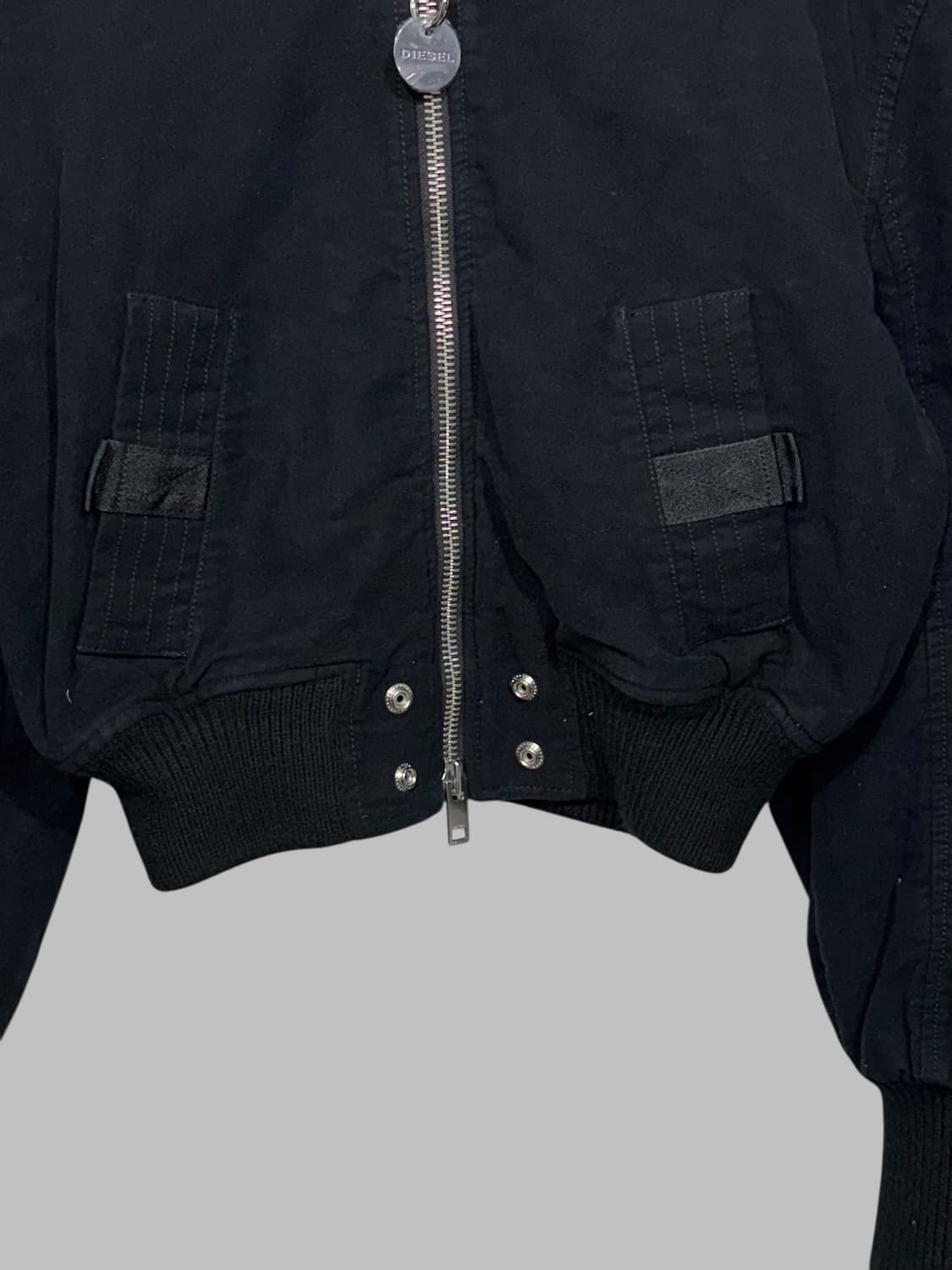 DIESEL crop bombeer jacket black  상품이미지4