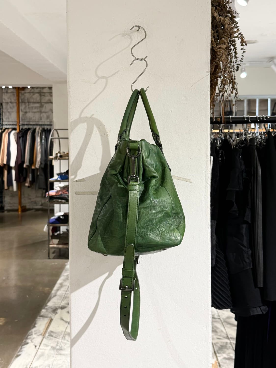 프라다 그린 나파 앤틱 투웨이 숄더 크로스백 상품이미지4