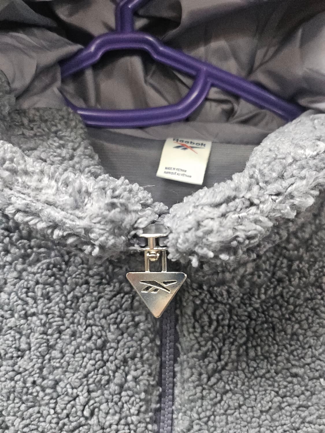 리복 그레이 후리스 플리스 집업 S  남여가능 상품이미지2