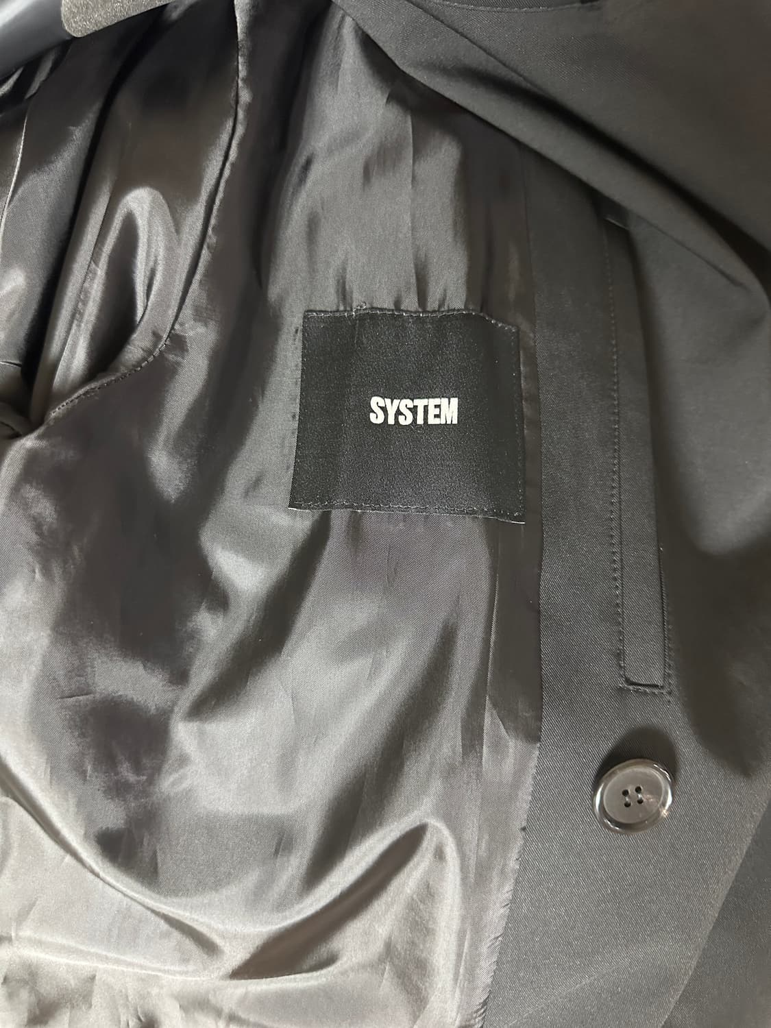 시스템옴므 트렌치코트 블랙 95 사이즈 상품이미지3