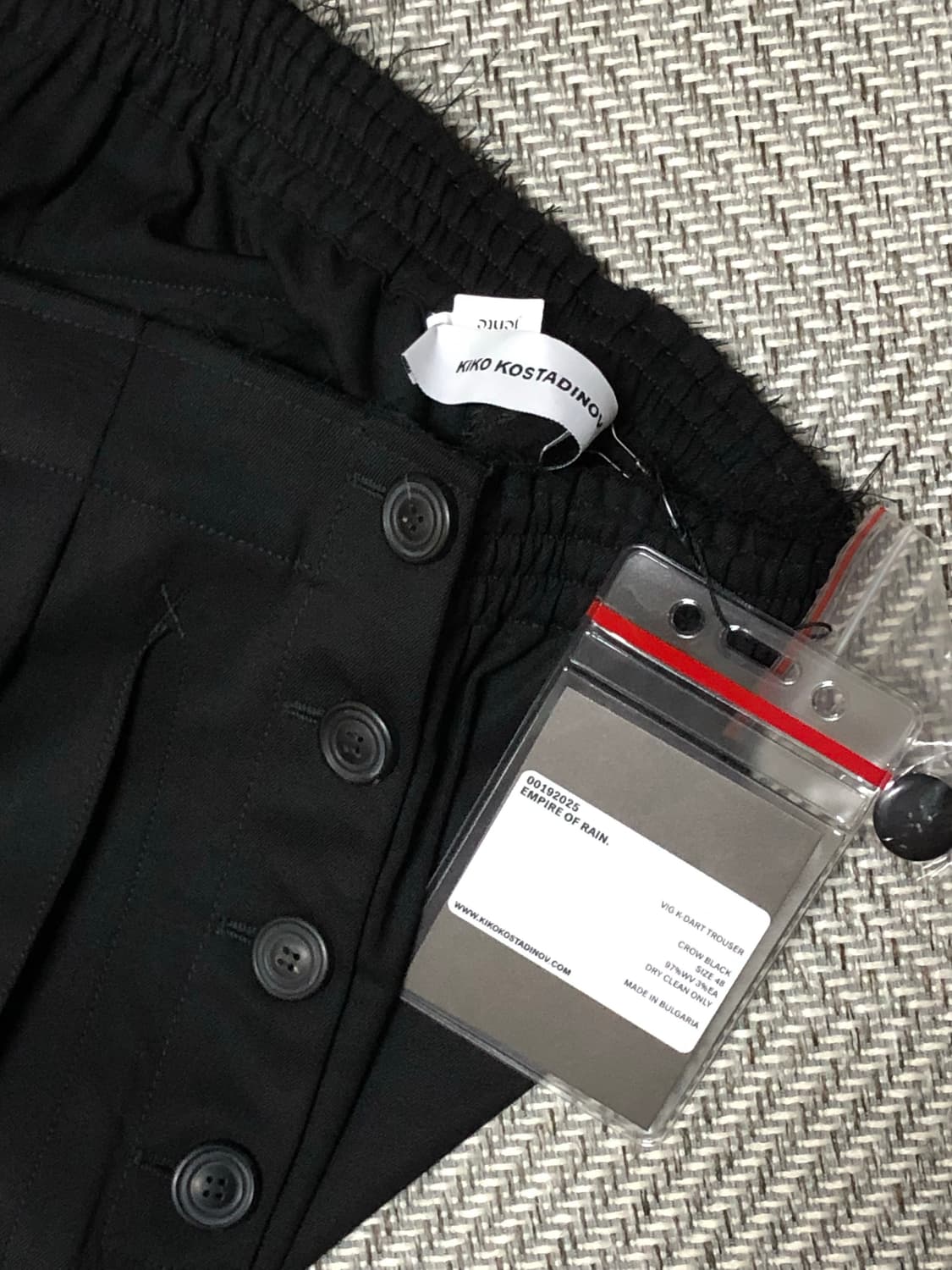 kiko kostadinov vig k-dart 트라우저 48 새상품 상품이미지3