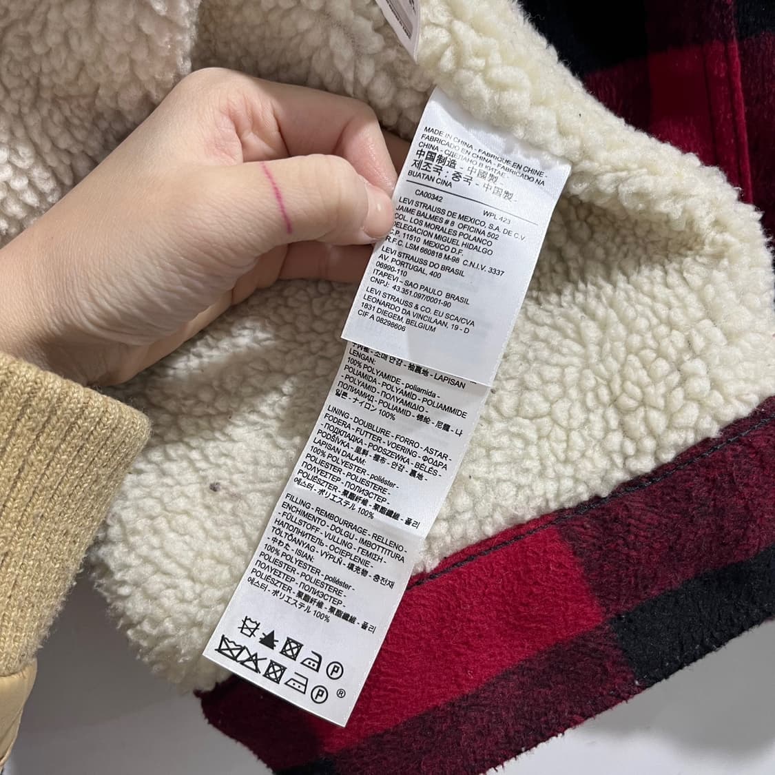 리바이스 헤비 체크 세르파 자켓 상품이미지7