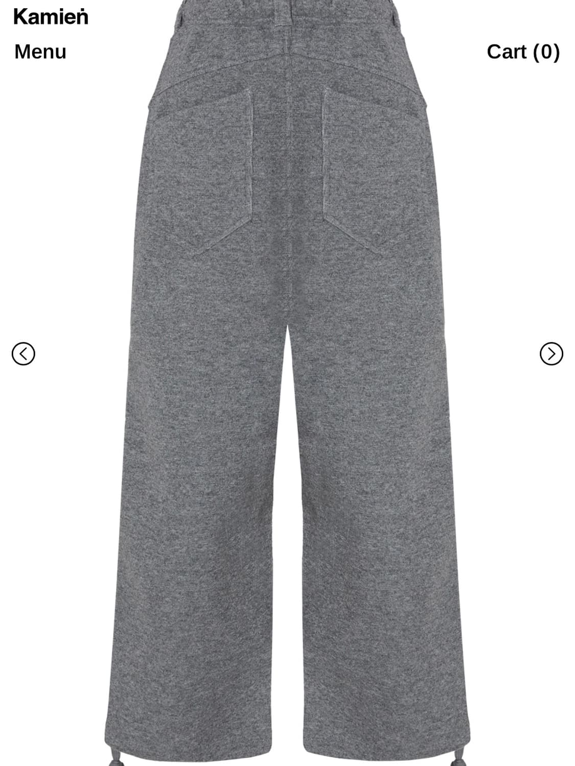 카미엔 코지 울 팬츠 그레이 상품이미지2