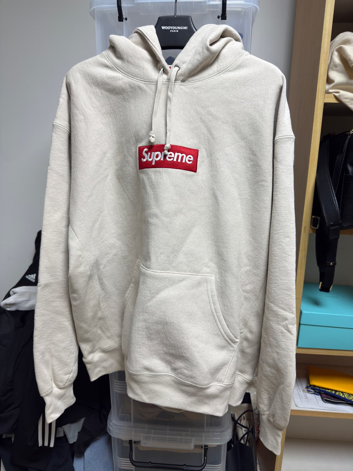 슈프림 24fw 박스로고 후드 샌드 XL 상품이미지1