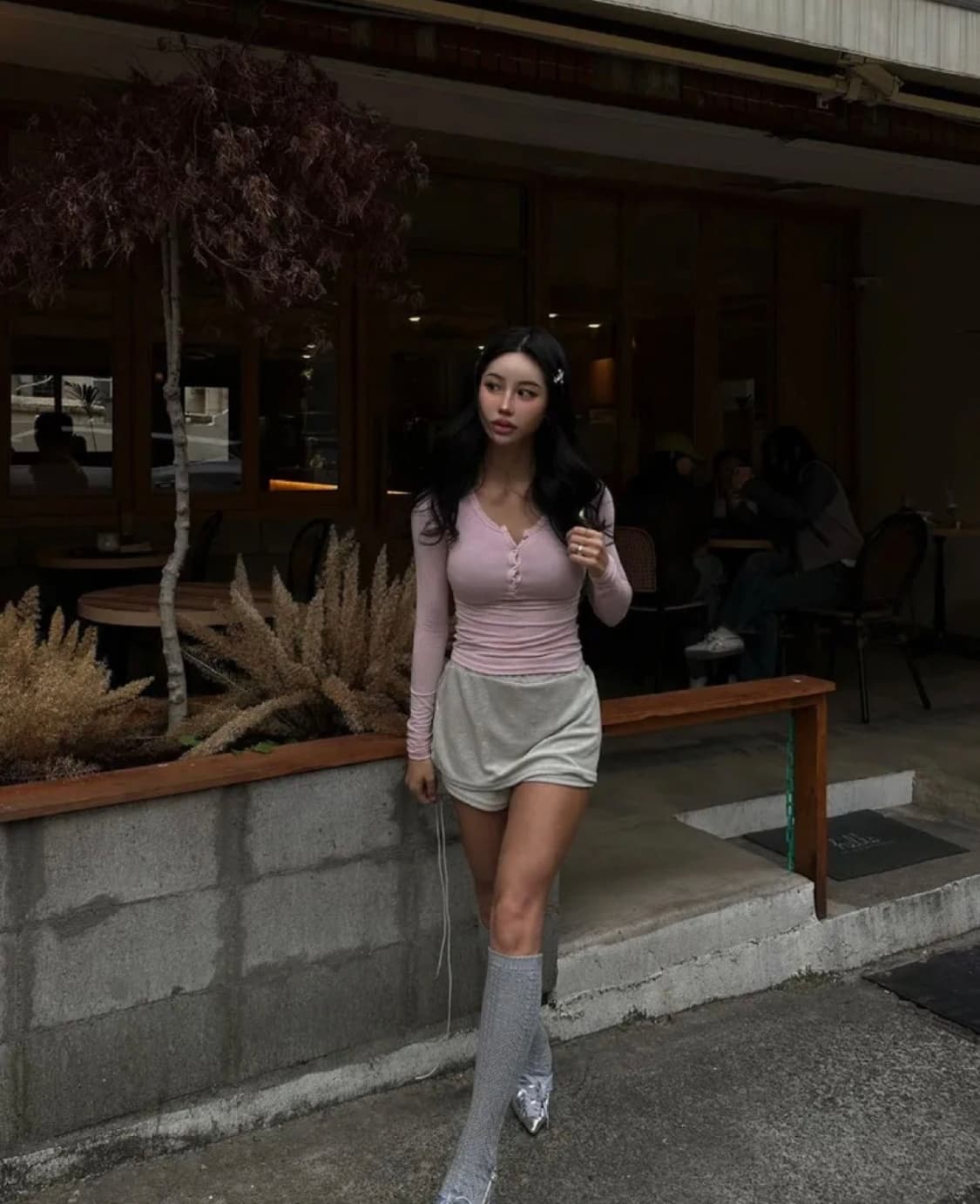 새상품 태태모모 슬림버튼티셔츠 상품이미지1