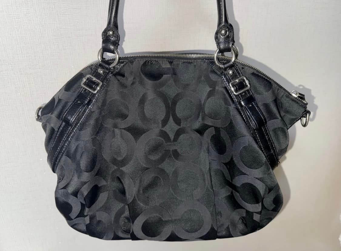 코치 블랙 시그니처 숄더백 토트백 상품이미지4