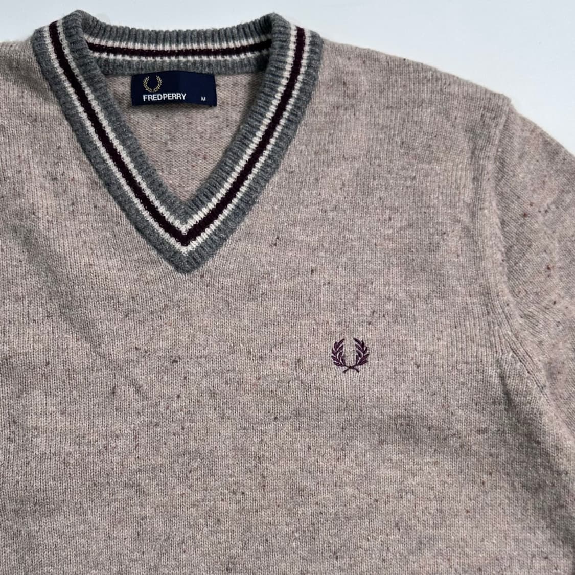 프레드페리 베이지 니트 상품이미지3