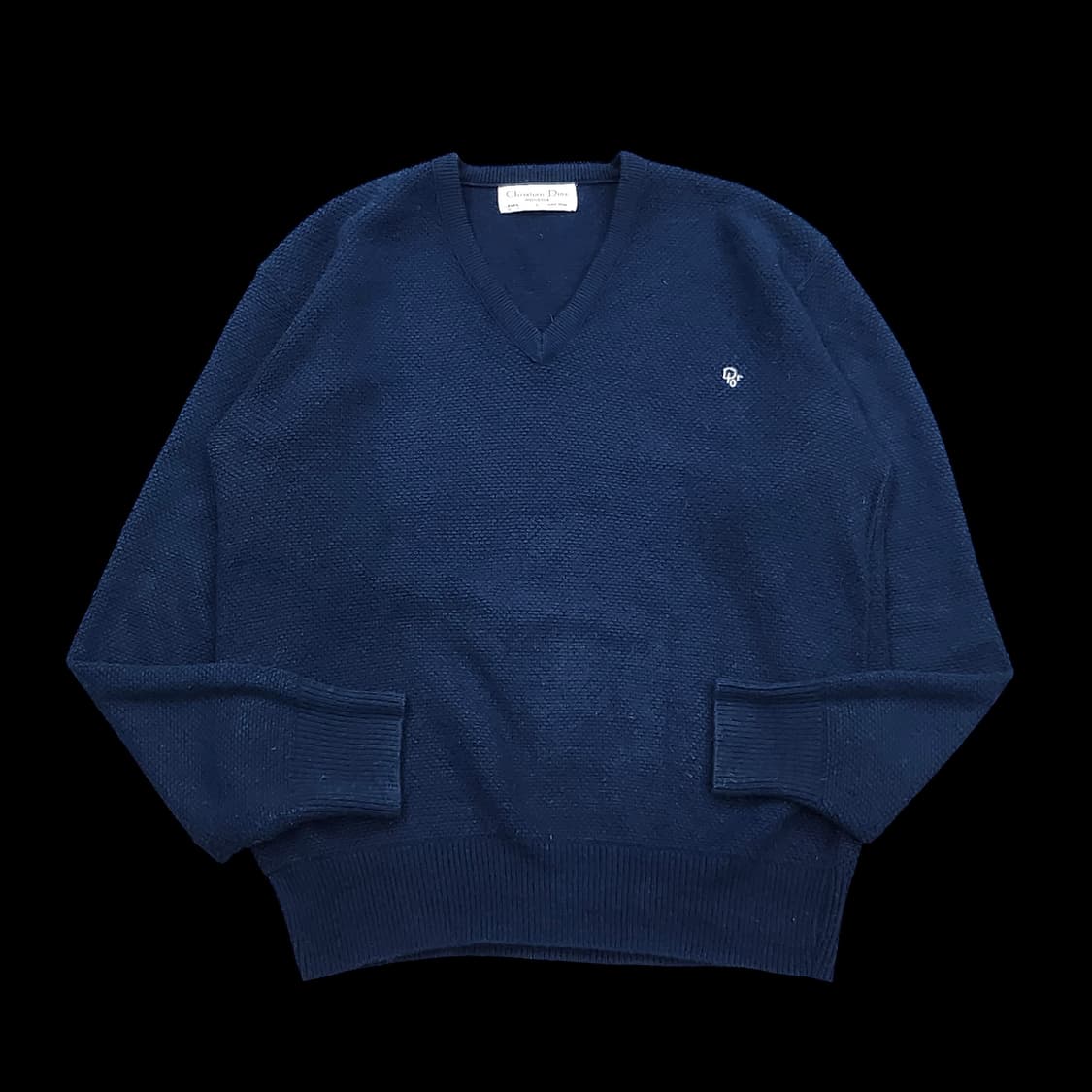 DIOR 크리스찬 디올 90s 빈티지 네이비 아크릴 니 상품이미지1