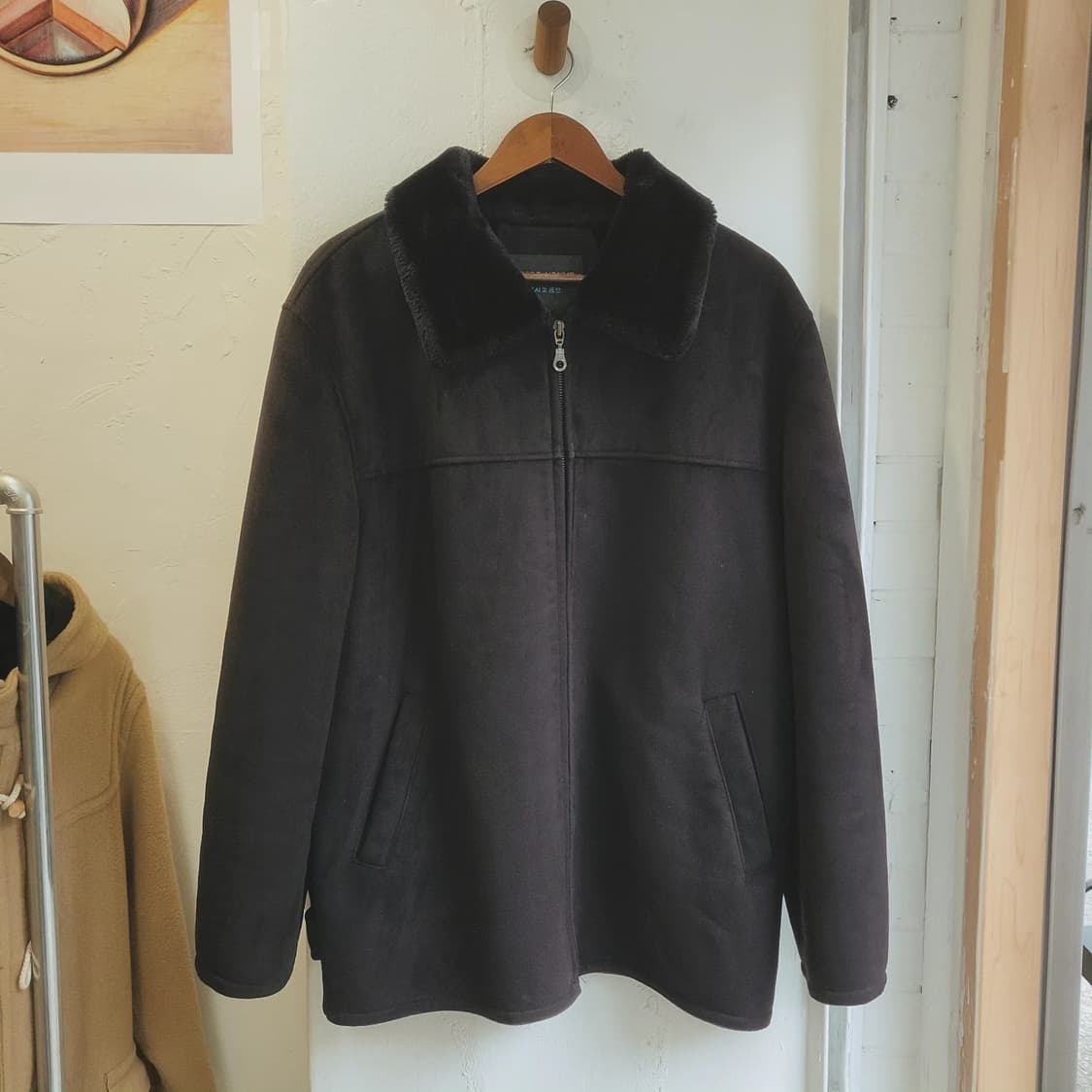 엑시고옴므 리얼 스웨이드 블랙 무스탕 상품이미지3