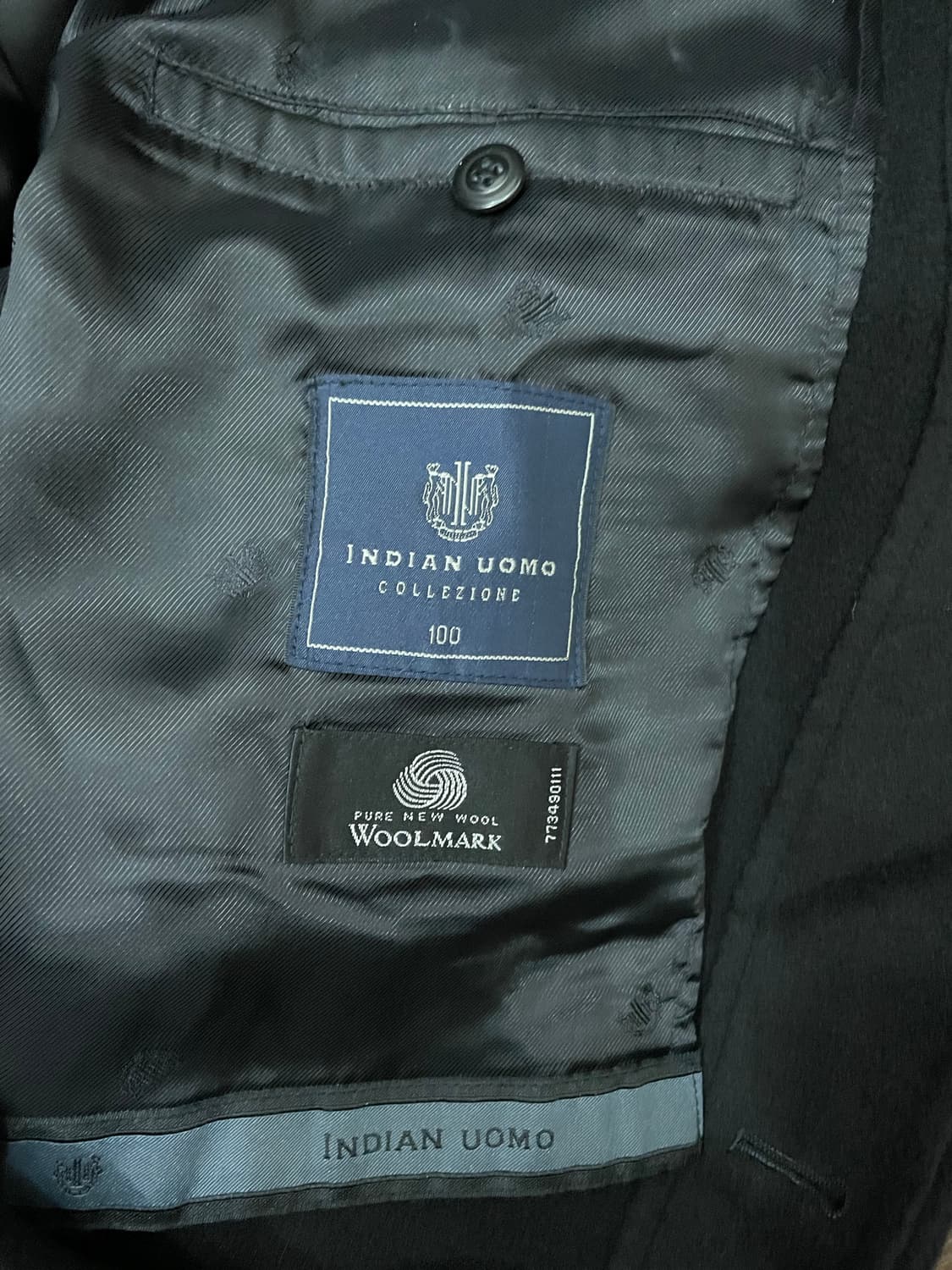 INDIAN UOMO 발마칸 캐시미어 울 롱코트 블랙 상품이미지7