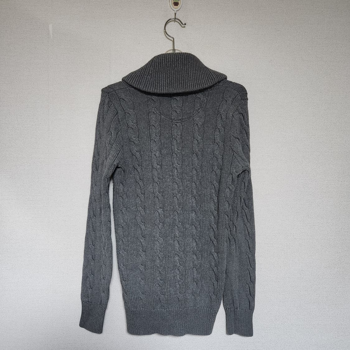 폴로 진스 케이블 꽈베기 숄 패치 가디건 S 상품이미지2