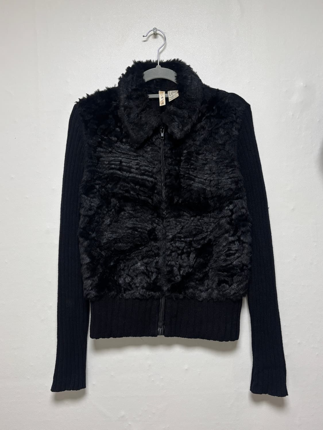 재팬 빈티지 니트 퍼 자켓 상품이미지1