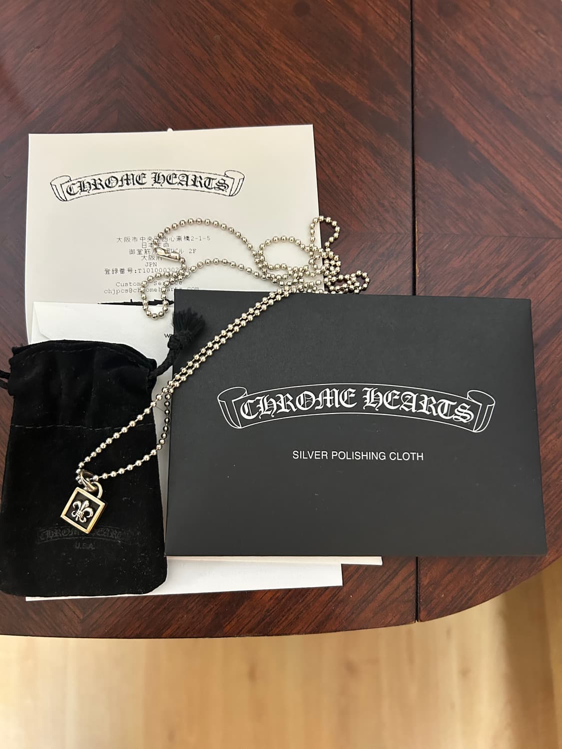 크롬하츠 플레어 프레임 펜던트 (볼체인, 영수증 등 풀구성) 상품이미지1