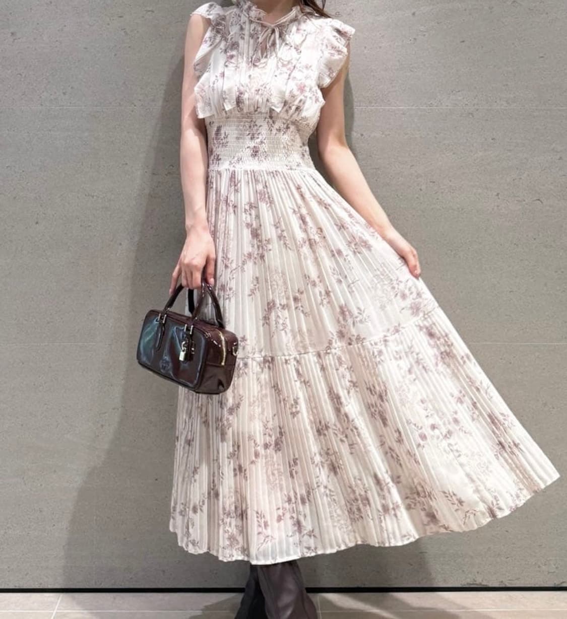 snidel 스나이델 플리츠 셔링 원피스 양산형 스나계 상품이미지1