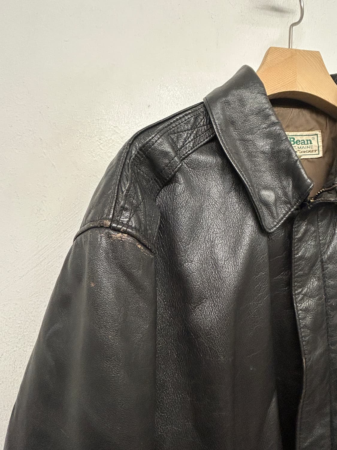 90s L.L.Bean 염소가죽 A2 레더 플라잉자켓  상품이미지6