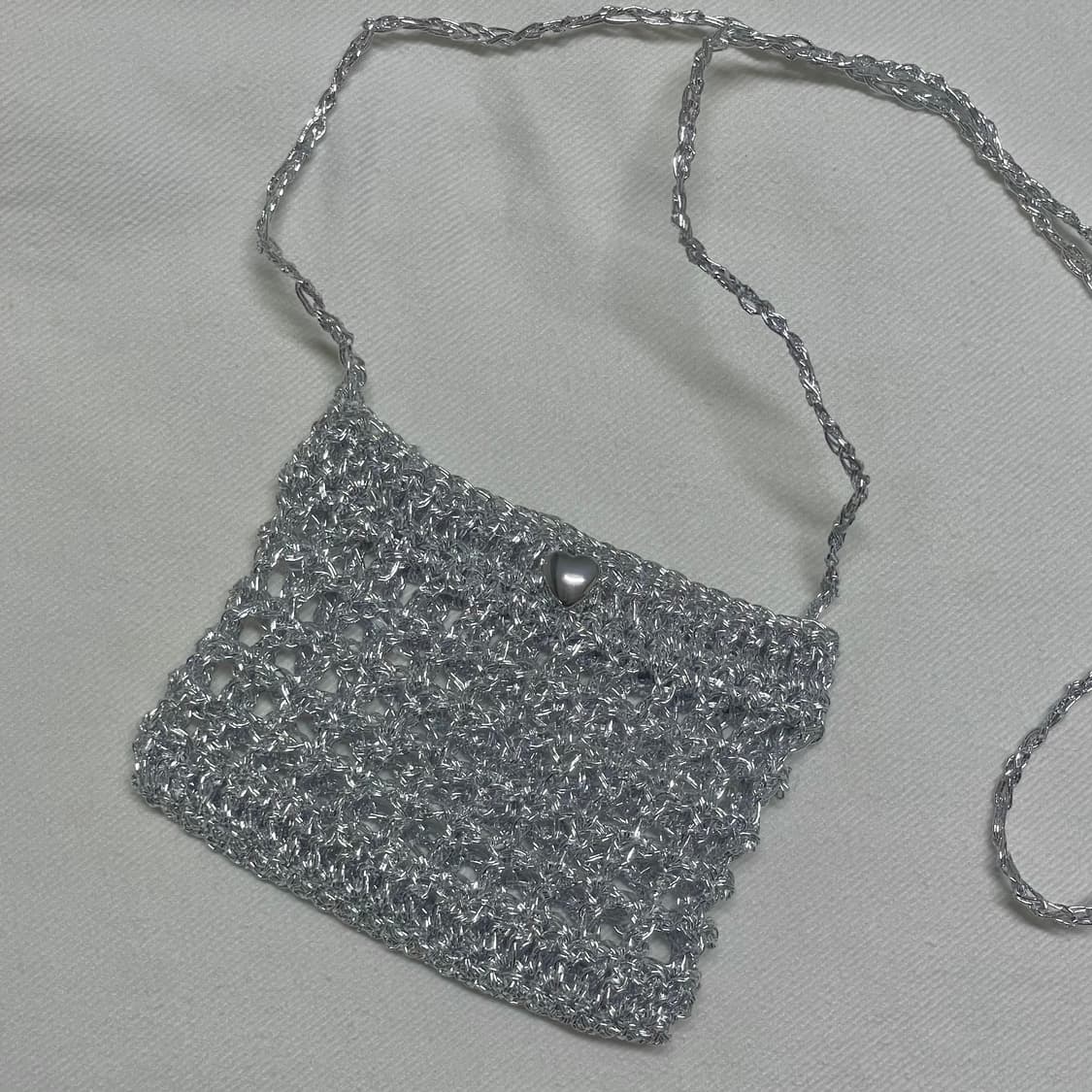 Handmade 뜨개 실버 네트 카드지갑 상품이미지4