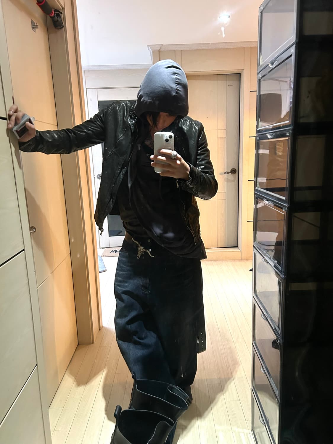 Sheep skin Leather Rider Type jacket 상품이미지7