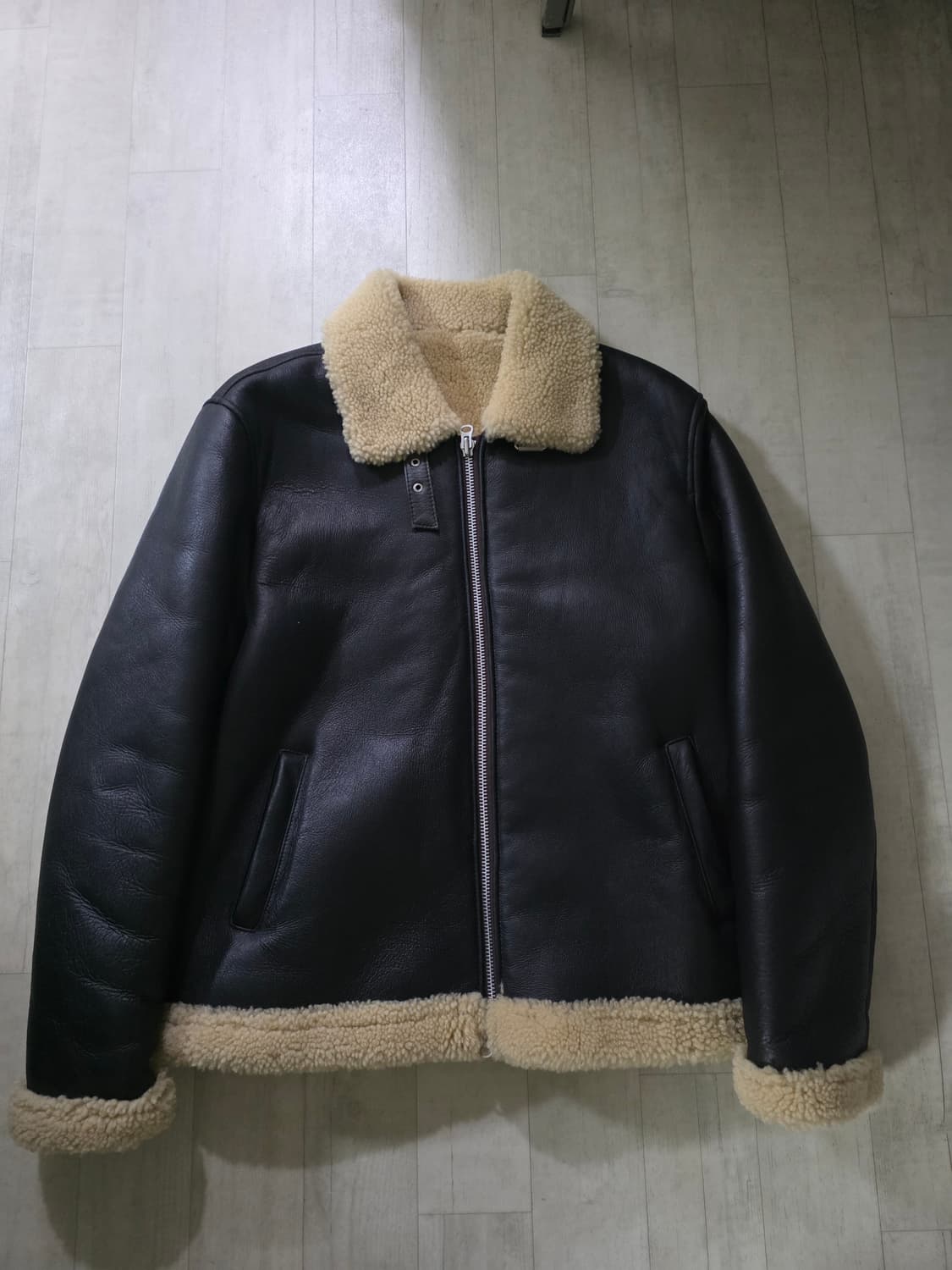 스페로네 클래식 B-3 램스킨 리얼 무스탕 L 상품이미지2