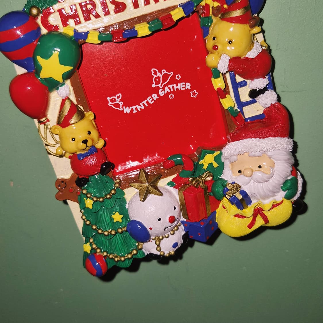 레트로 크리스마스 선물 테디베어 액자 상품이미지9