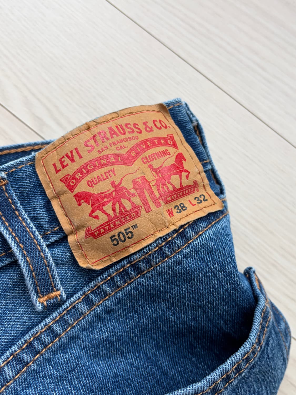 리바이스 505 레귤러 스트레이트 데님 36 (38x32) 상품이미지4