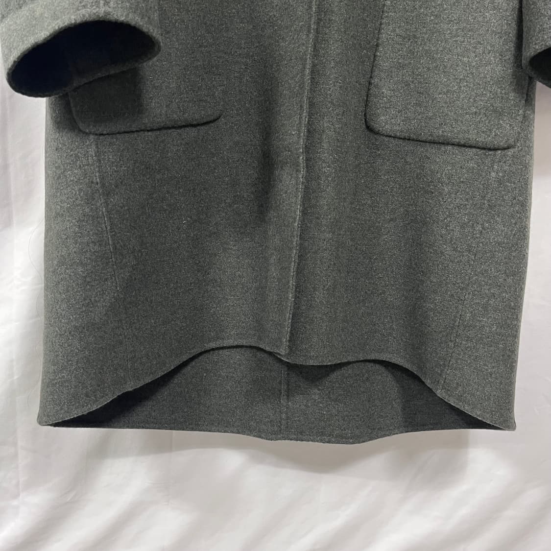 더캐시미어 양모 + 캐시미어 핸드메이드 후드 코트 상품이미지4