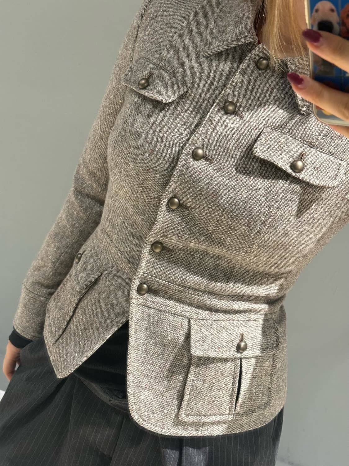 KUMIKYOKU button-up detail coat 상품이미지4