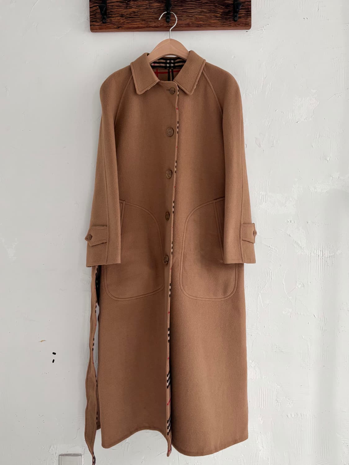 Burberry 버버리 리버시블 체크 울 코트 상품이미지4