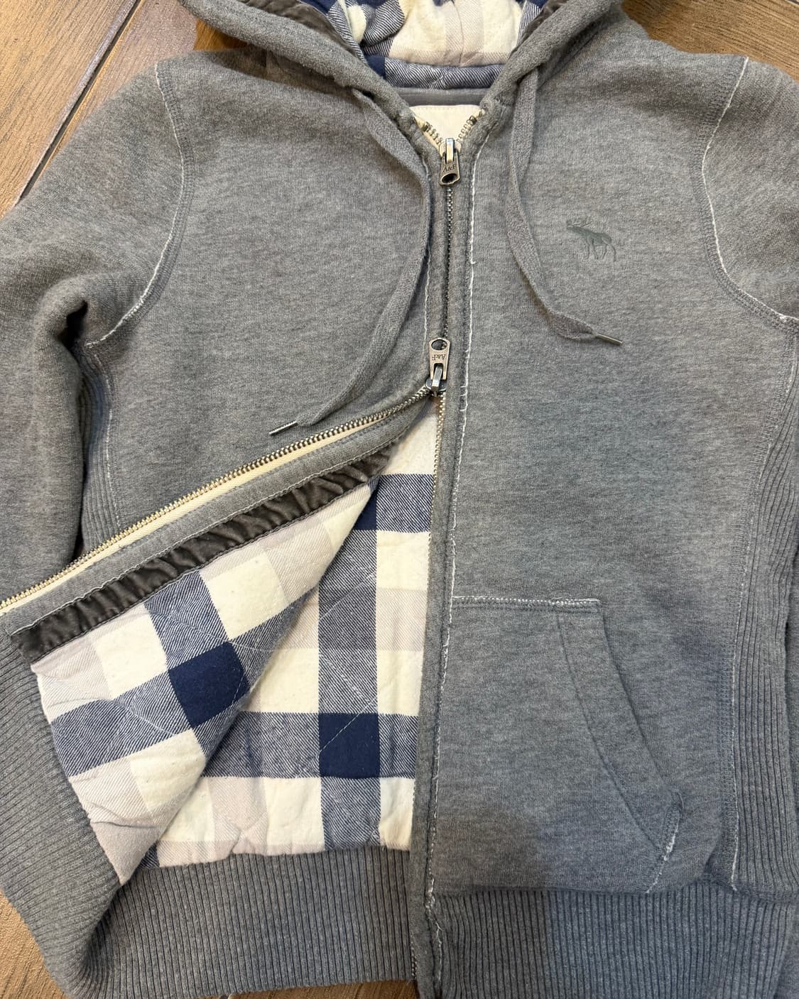 아베크롬비 체크 투웨이 후드집업  상품이미지3