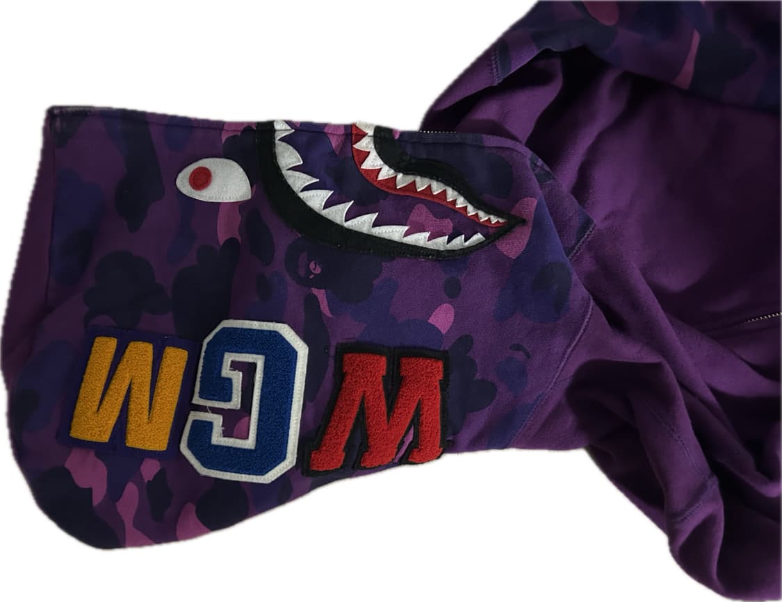 베이프 후드집업 퍼플 xl 상품이미지4