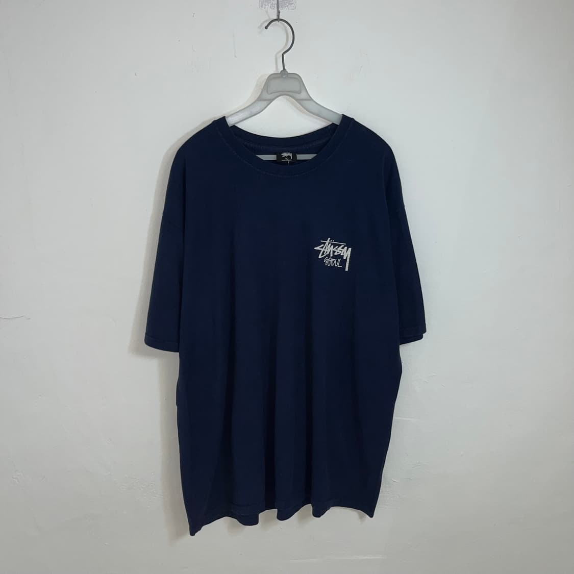 Stussy Seoul Navy T-Shirt 상품이미지4