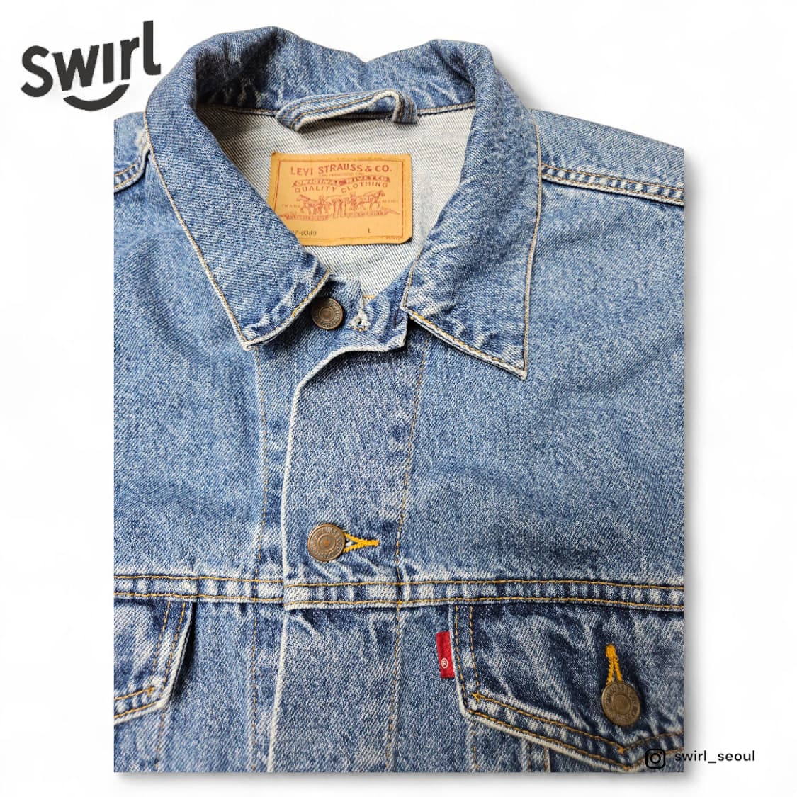 90s Levis usa made 3rd trucker jacket 상품이미지4