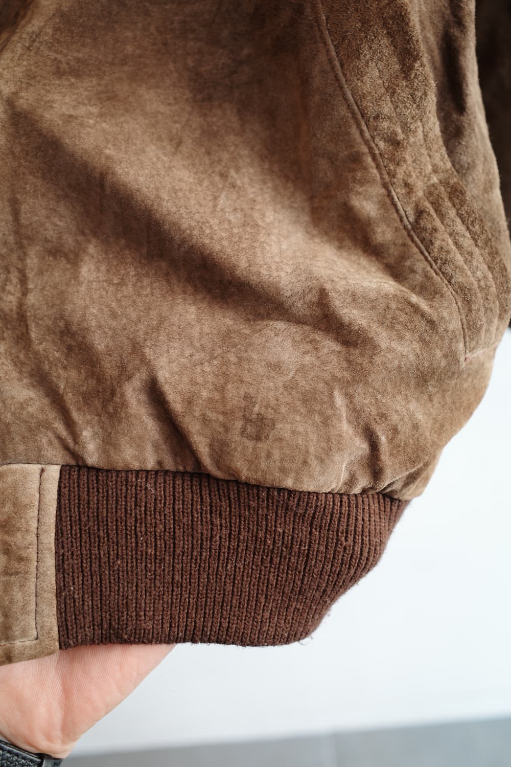 Japan brand 돈피레더 스웨이드 점퍼 상품이미지5