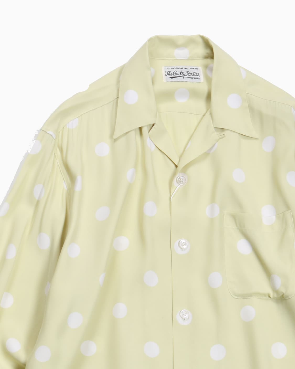 와코마리아 레이온 도트패턴 오픈카라셔 상품이미지4