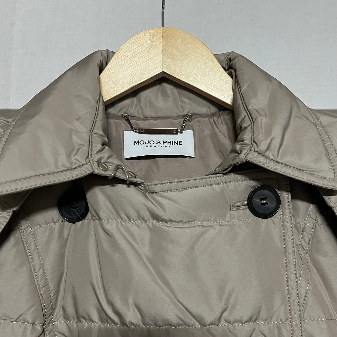 모조에스핀 더블버튼 롱 다운 패딩 S 상품이미지3